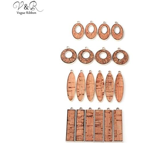 DIY Handmade Jewelry Making,Rectangle / Oval / Round Glitter Beads Charms Pendants,Fashion Accessories Componenets Leather Cord