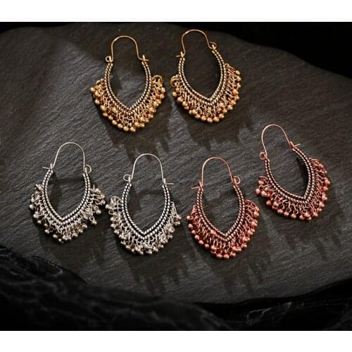 Ethnic Tassel Indian Earrings Womens Vintage Water Drop Earrings Female Bohemia Earrings Orecchini Etnici