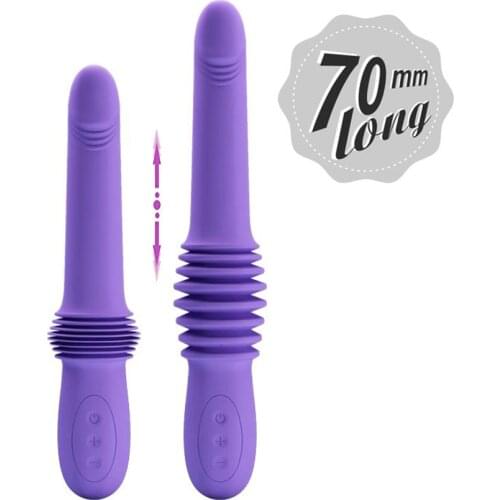 7cm Long Distance Up Down Vibrator Thrusting Powerful Realistic Dildo Vibrator for Womens Toys Silicone Rechargeable G Spot Toys