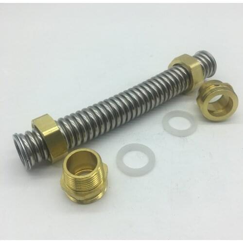 G3/4" flexible hose is used for connection between pipelines and FCU or AHU to avoid broken because of shock and vibration