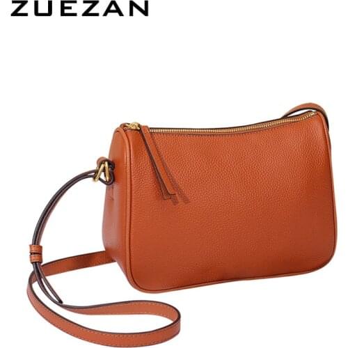 Hobos, Girls Leather Shoulder Bag, 100% Natural Cowhide,Women GENUINE LEATHER Handbag,Female Crossbody bag T069