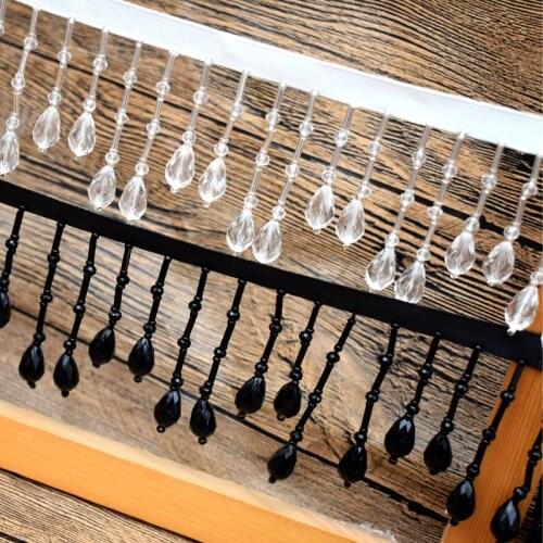 Crystal pendant beaded lace trim tassel DIY stage clothing home curtain wedding decorative accessories
