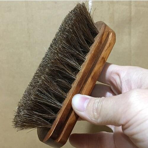 Horse Hair Fluffy Brushes Waxing Black Brown Suede Paint Shoe Cream Polish Boots Leather Finish Effect Shoe Care Useful Products
