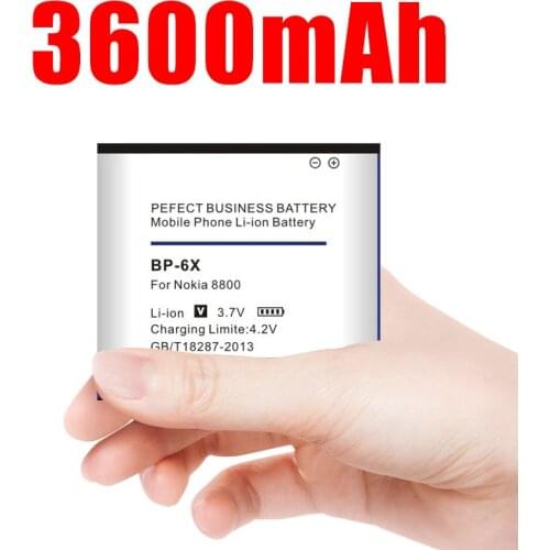3400mAh BP-6X Li-ion Phone Battery for Nokia 8800 8860 8800 Sirocco N73i