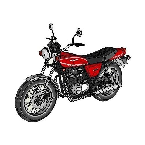 Kawasaki Z400B 3D Paper Model Motorcycle Vehicle Length 244mm Handmade Toy