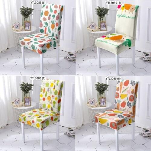 Cartoon fruits and vegetables chair covers living room chair cover pink gaming chair party supplies wholesale office chair cover