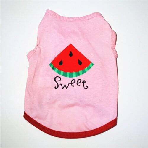 Cartoon Pet Dog Summer Vest Clothes Cat Shirt T-shirt Cotton Pet Clothing Costumes For Small Dogs Yorkshire Chihuahua