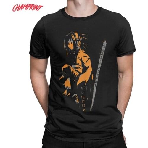 Men T-Shirt Shaman King Yoh Asakura Amazing Cotton Tees Short Sleeve Anime T Shirt Crewneck Tops Summer