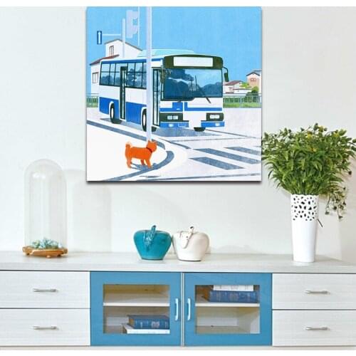 DIY colorings pictures by numbers with Urban shiba inu picture drawing Relief painting by numbers framed Home