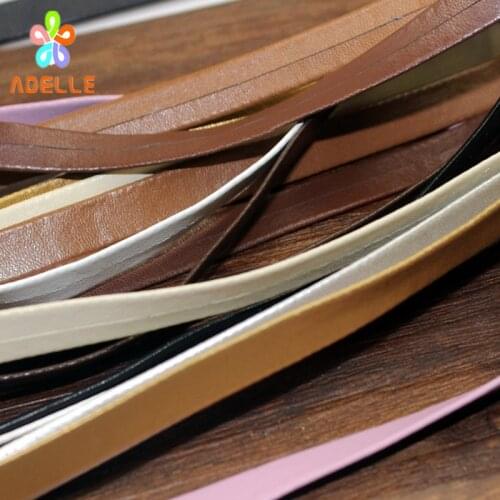 Neotrim Soft PU Strap 5/810/15mm Faux Leather Tape Folded Trimming Imtation jewellery DIY Wrapping Tsuka Ito free shipping 10m
