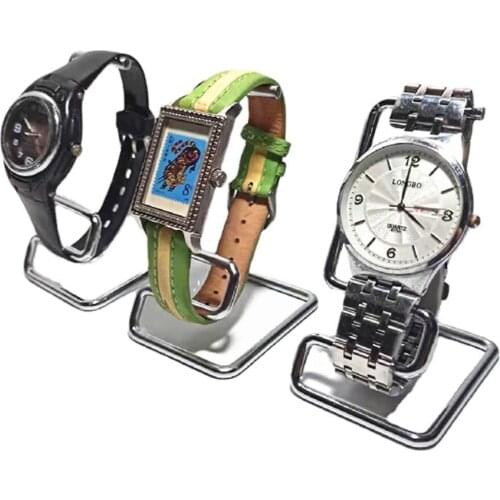 Stainless Steel Watch Display Stand Holder Bracelets Wristwatches Showcase