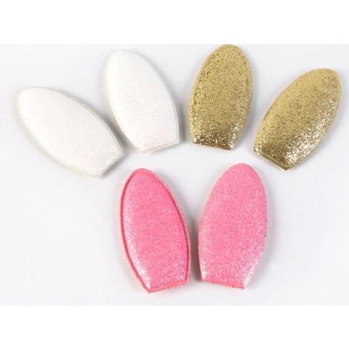 David accessories non-woven patch glitter rabbit ears hair accessories 10 pieces,DIY Easter Day handmade materials,10Yc3160