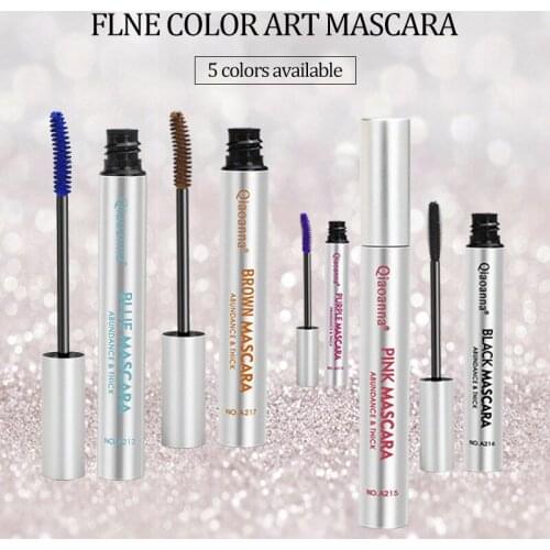 New Qiaoanna Color Mascara Aluminum Tube Beauty Makeup Thick And Long Curling Mascara Waterproof Long-lasting Eye Cosmetic TSLM1
