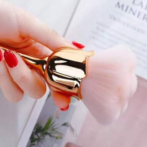 New Nail Art Dust Brush For Manicure Rose Head Brush Blush Powder Brushes Fashion Gel Nail Accessories Nail Tools