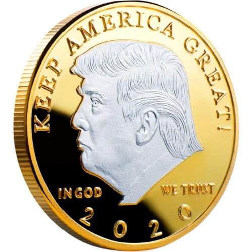 2020 Hot Sale Donald Trump President Historical Coin Gold Silver Plated Bitcoin Collectible Gift Bit Coins Memorabilia