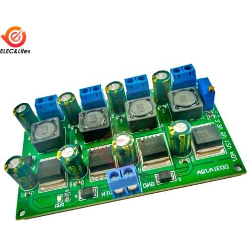 3A 4 Channels 4.5-30V to 3.3V 5V 12V DC DC Step-Down Buck Converter Module LM2596 AMS1117 7805 7812 MP2307 MP1584