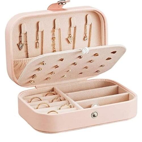 Simple Earrings Plate Jewelry Box Ring Holder Large Ring Necklace Makeup Holder Cases Outdoor Travel Portable Case
