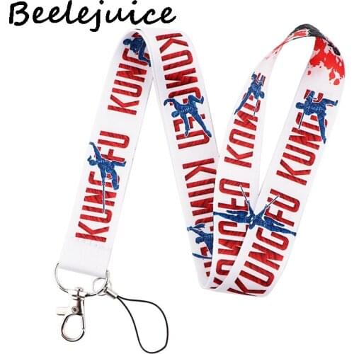 Chinese kung fu Neck Strap Lanyard keychain Phone Strap ID Badge Holder Rope Key Chain Keyrings Accessories Gift Webbings Ribbon