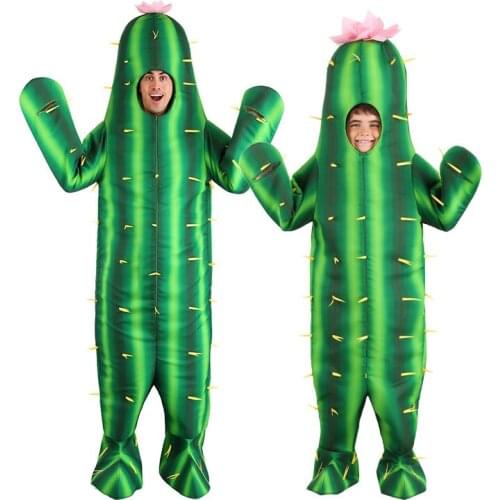 Halloween Stage Performance Kid Adult Role Play Plant Cactus Cosplay Costume green cacti ball cactus parent-child outfit