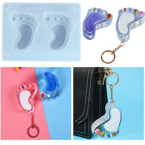 DIY Epoxy Resin Mold Paw Keychain Pendant Jewelry Accessories Mobile Phone Case Pendant Silicone Mold