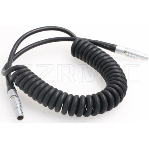 Steadicam Zephyr 0B 3 Pin Male to 0B 2 Pin Male Coiled Power Cable for Teradek Bolt Cube