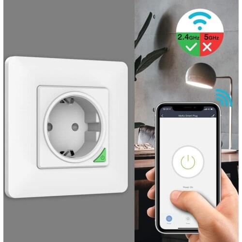 16A Smart Socket Wall Life APP Voice Remote Control EU Wifi Power Plug Works with Google Home Alexa Remote Control Timer