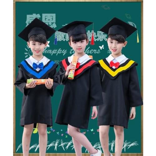 Children Graduation Costumes School Academinc Uniform Boys Gilrs Photography Performance Clothing Kindergarten Bachelor Gowns