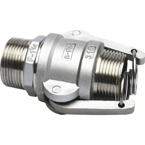 1/2" 3/4" 1" 1-1/4" 1-1/2" BSPT Male Thread 304 Stainless Steel B + F Type Camlock Cam Lock Fitting Pump Adapter For Homebrew