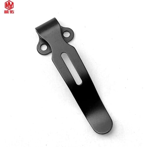 1PC Original Stainless Steel Butterfly Knife Back Clip Pocket Belt Clip