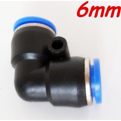 10Pcs 6mm ID Pneumatic Connectors Push in Elbow Fitting Equal L PV6