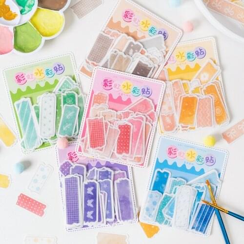 20sets/lot Kawaii Stationery Stickers Rainbow Watercolor Sticker Series Decorative Mobile Stickers Scrapbooking DIY Craft