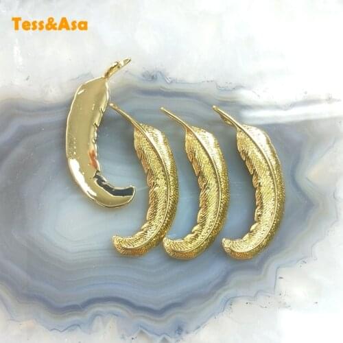 5pcs Leaves Gold Brass Plate Charms Pendant Necklaces For Women Leaf Jewelry Small Leaf Pendant Gold Plated Leaf Making