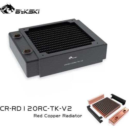 BYKSKI 120mm Copper Radiator 40mm Thickness for Water Cooling for 12cm Fan Water Cooler High performance cooler Radiator 1