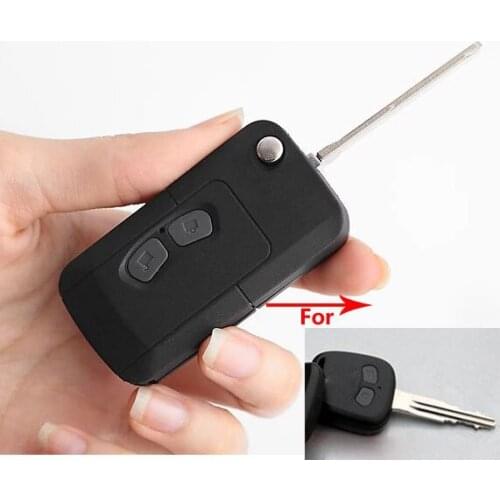 FOB Car Key Blanks Case 2 Buttons for Mitsubishi Lancer Modified Flip Folding Remote Key Shell