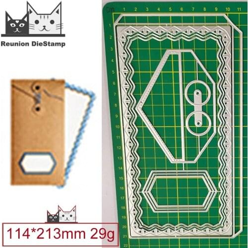 Long Rectangular Envelope Frame Metal Cutting Dies Decorative Scrapbooking Steel Craft Die Cut Embossing Paper Cards Stencils