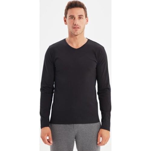 Trendyol V-Neck Long-Sleeve T-Shirt TMNAW21TS0198