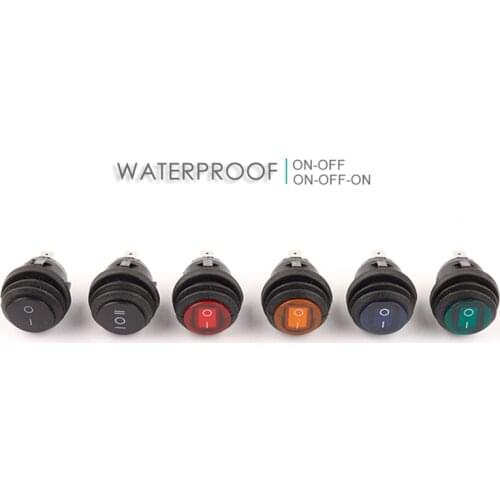 KCD1 21X15mm With dust cover Power Rocker Switch ON-OFF 2/ 3Pin 2 Position With LED Light Electrical Auto Boat Marine Switch