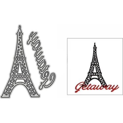 New Iron Tower Getaway Word Building 2020 Metal Cutting Dies for DIY Scrapbooking and Card Making Decor Embossing Mold No Stamps