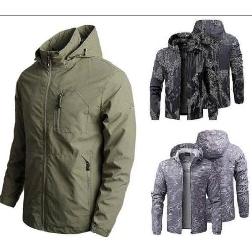 Men Jackets Tactical Bomber Jacket Hooded Mountain Wear Outdoor Jacket Snowboarding Jacket Quick Dry Trenchs Lightweight Coat