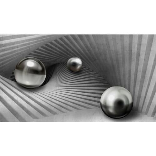 Modern wallpaper for living room Metal Ball wallpapers 3D Space Tooling Mural custom wallpapers