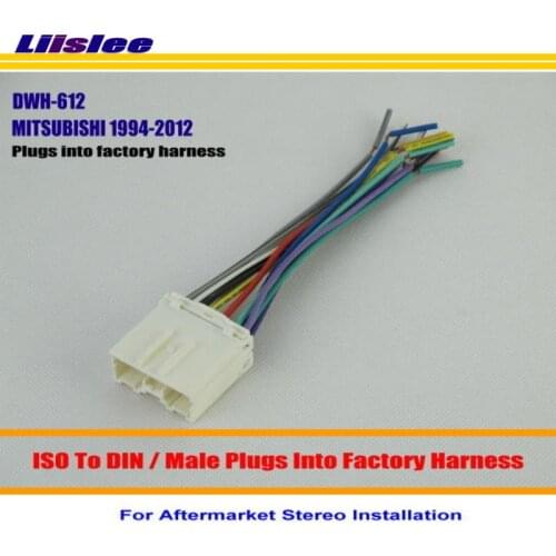 Car Radio Harness Adapter For Mitsubishi Endeavor Galant i-MiEV Lancer 1994-2012 Plugs Into Factory Cable Installation Kits