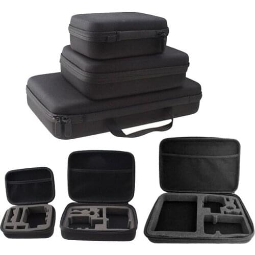 3 Size Storage Bag for GoPro Hero 3+/3 Hero 4 Action Camera EVA Collecting Box Case Mount for Go Pro Session with Handle