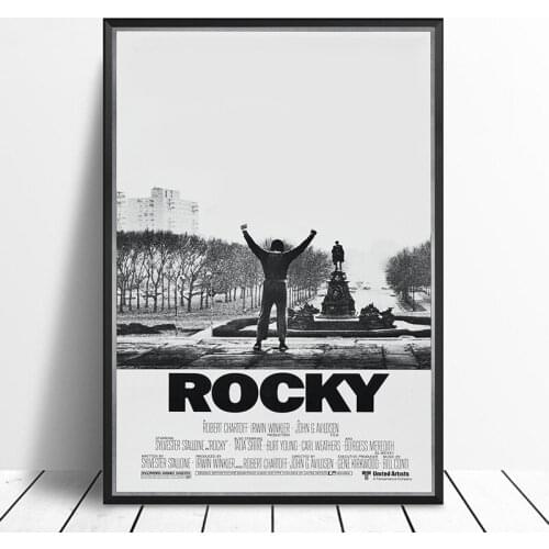 Rocky Vintage Classic Movie Canvas Painting Vintage Prints and Posters Cuadros Wall Art Pictures for Living Room Decor Frameless