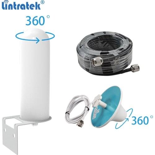 Lintratek Omnidirectional Antenna Kit for 2G 3G 4G Signal Booster 850 900 1800 2100Mhz 360 Degree Aerial for Signal Repeater