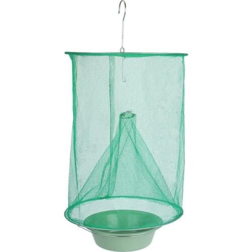 Green Reusable Hanging Fly Catcher Killer Flytrap Flies Insect Zapper Cage Net Trap for Garden Supplies