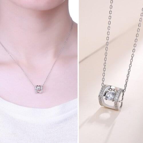 L&P New fashion 925 Sterling High Quality CZ Crystal Necklace for women Hot sale Smart Pendant Necklace Jewelry Wholesale