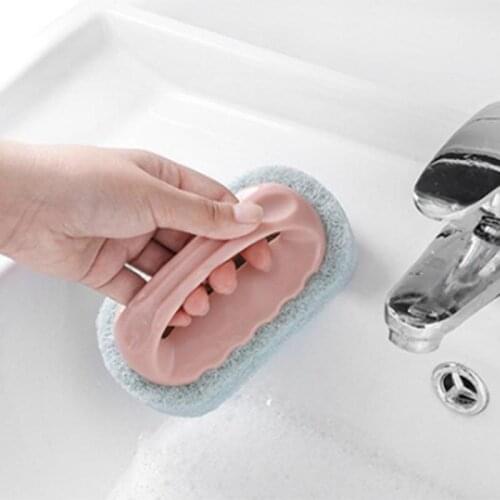 1PC Sponge Cleaning Brush Bath Tiles Brush Wash Bowl Pot Sponge Eraser Bathroom Kitchen Cleaning Tools