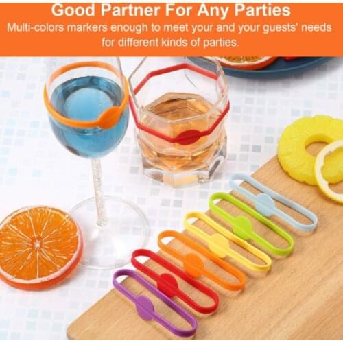 12pcs Beer Glass Cup Wine Glass Bottle Strip Tag Marker Glass Identifier Recognizer for Bar Party Home Use