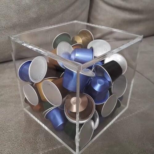 Acrylic Coffee Capsules Storage Box Transparent Capsules Holder Practical Capsules Storage Container Coffeeware Dustproof