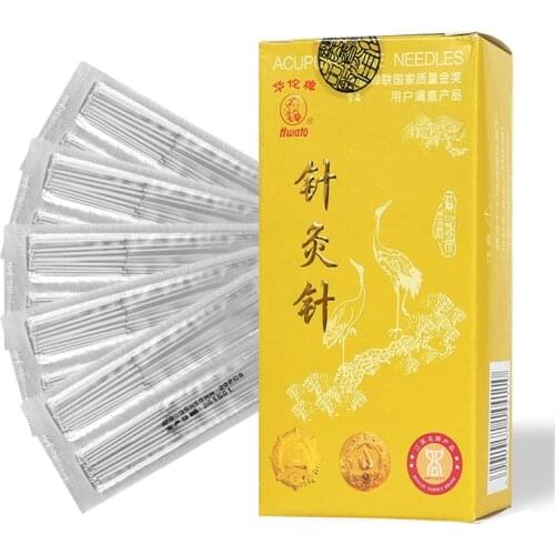 Authentic huatuo silver-plated non-disposable needles 200 pcs reusable Acupuncture needle size 0.25/30/35/40mm